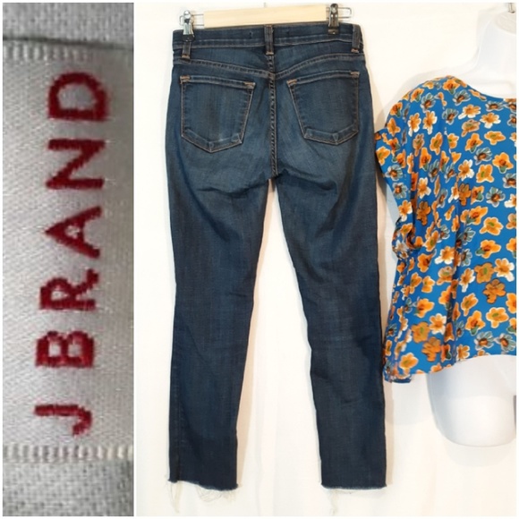J Brand Distessed Blue Jeans - Picture 5 of 8